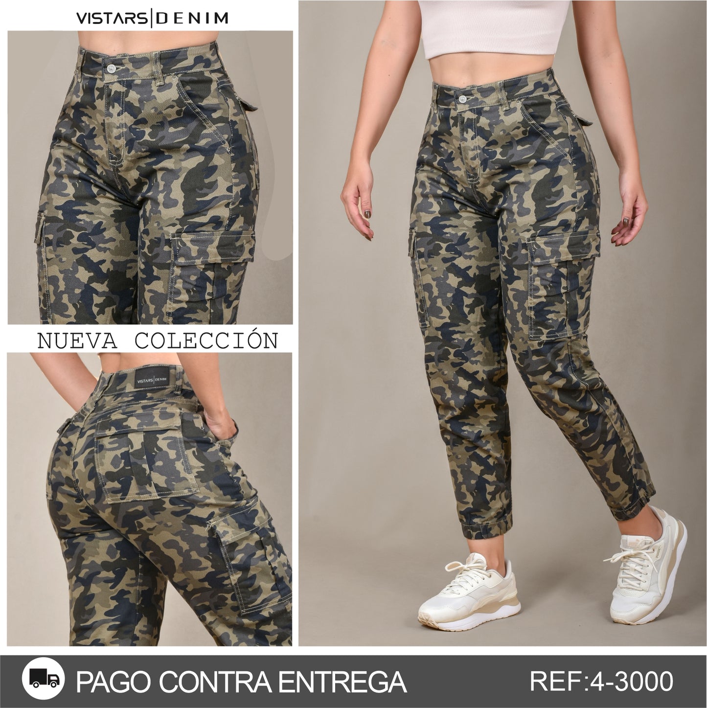 JEANS MUJER MILITAR JOGGER REF 4-3000 🔥OFERTA🔥