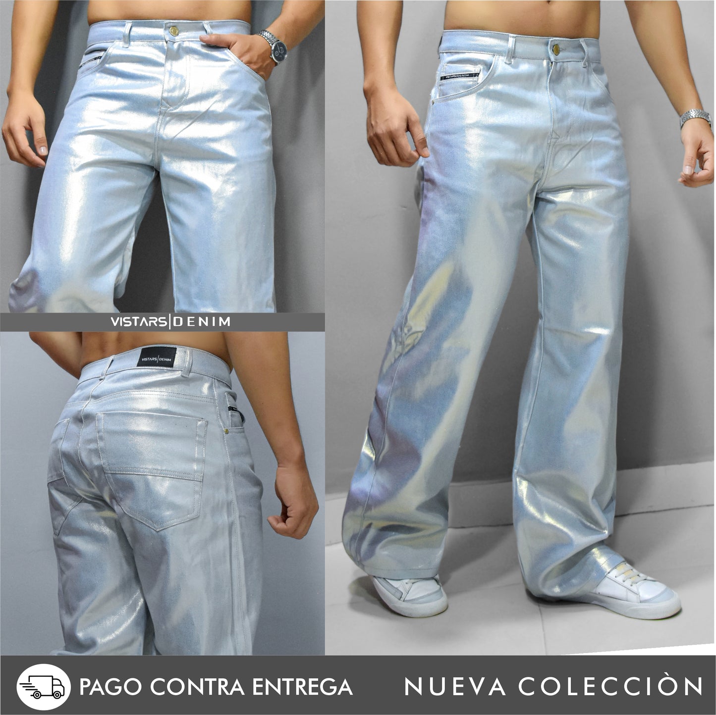 JEANS HOMBRE OVERSIZE TORNASOLADO REF. 6-4410