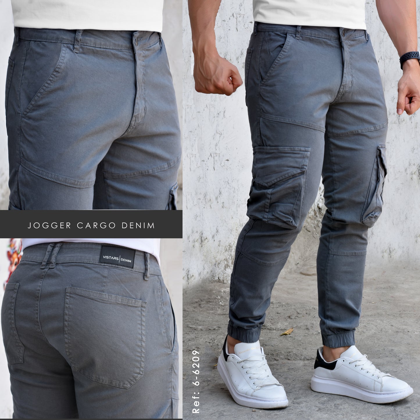 JEANS HOMBRE JOGGER GRIS REF. 6-6209