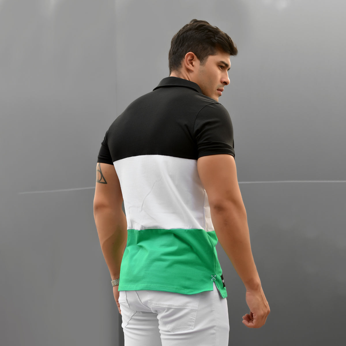 POLO HOMBRE TRICOLOR REF. 9-3210R