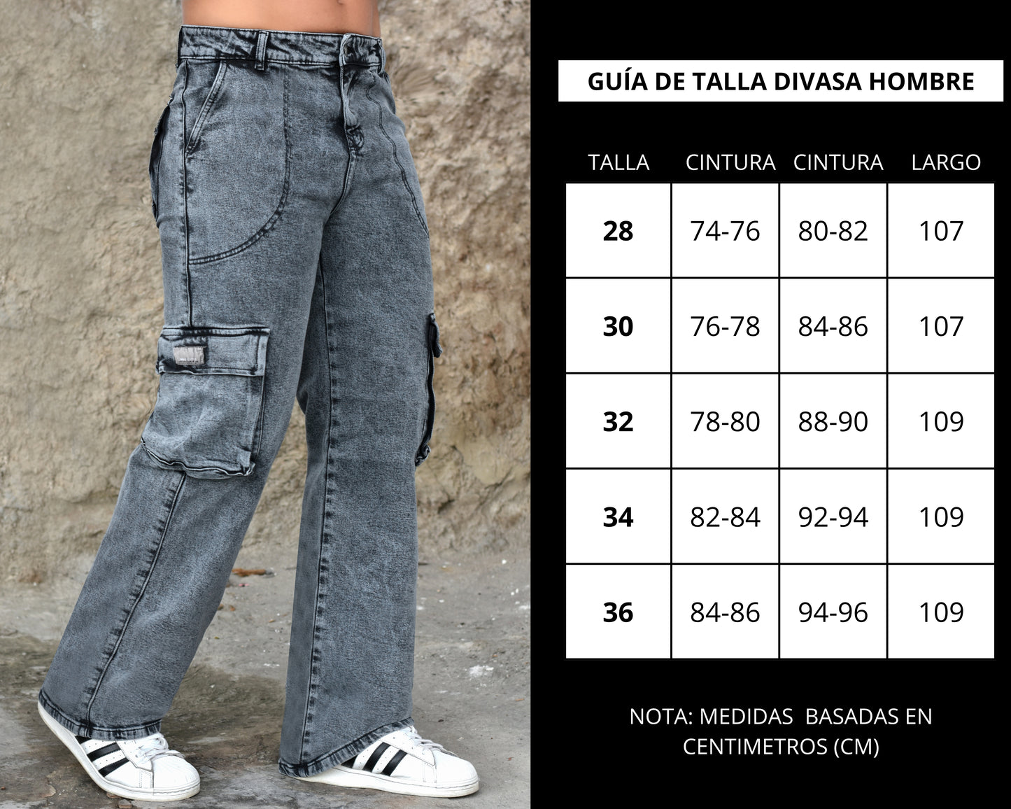 JEANS HOMBRE OVERSIZE REF. 6-5416