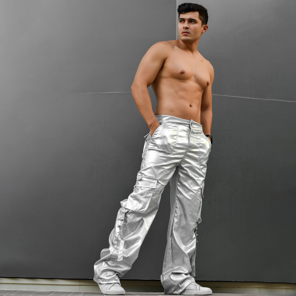 JEANS HOMBRE PLATEADO REF. 6-4208