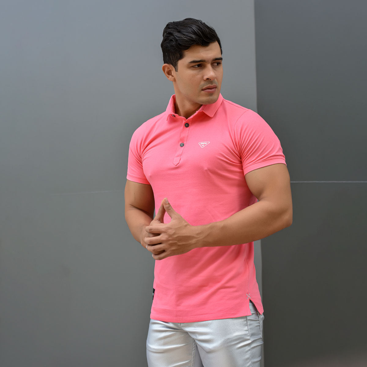 POLO HOMBRE ROSA REF. 9-3907