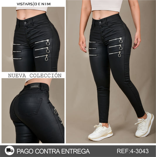 JEANS MUJER CUERINA CIERRES  REF 4-3042