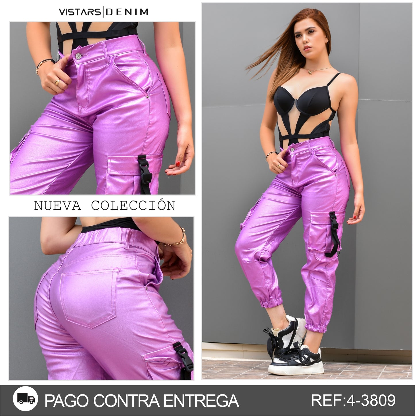 JEANS MUJER CARGO REF 4-3809
