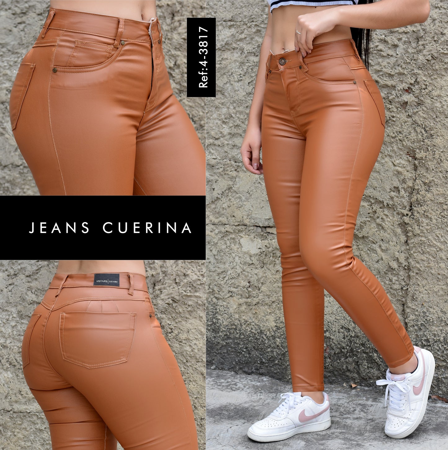 JEANS MUJER CUERINA MIEL REF 4-3817