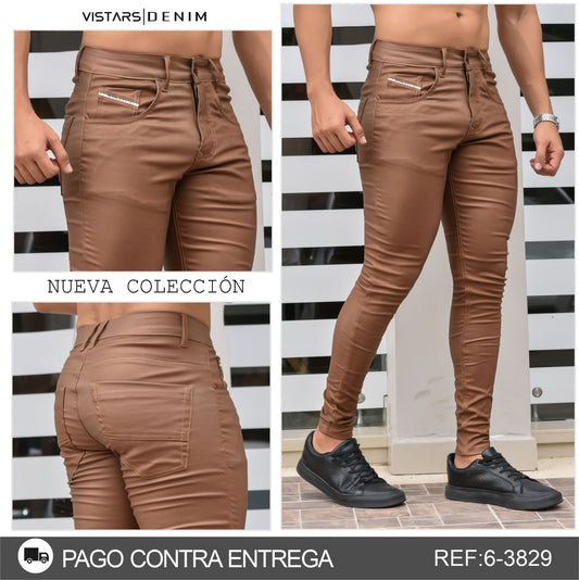 JEANS HOMBRE CUERINA KAKI MATE REF. 6-3829