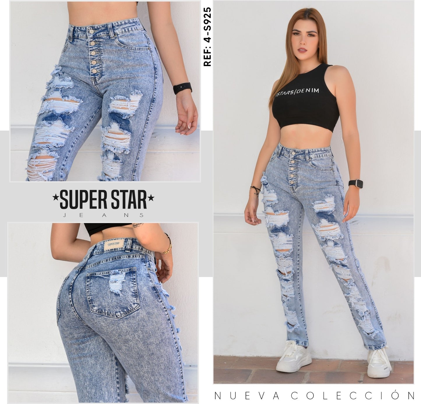 JEANS MUJER  REF 4-S925 OFERTA 37%