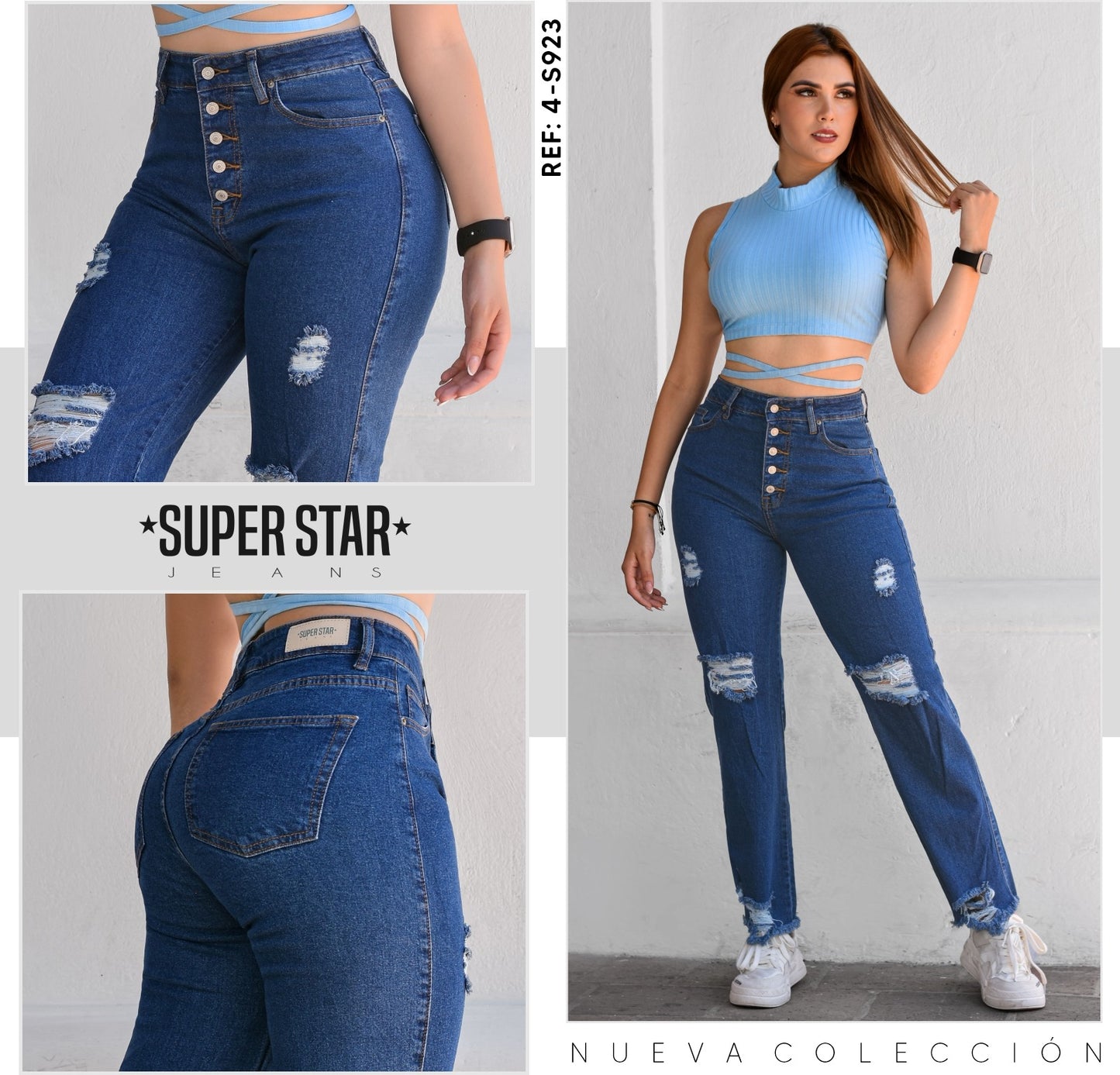 JEANS MUJER  REF 4-S923  OFERTA 30%